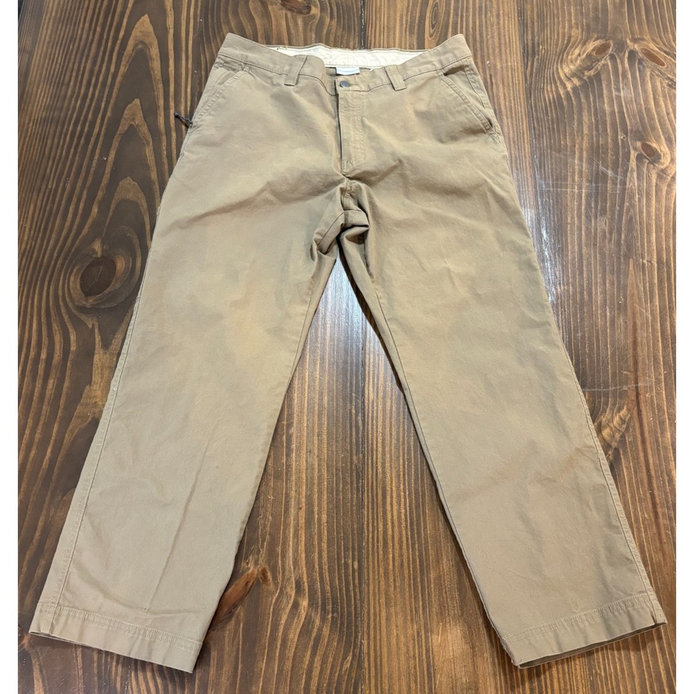 COLUMBIA Mens 34x30 Khaki Chino Pants Regular‎ Fit Stretch Casual - Picture 3 of 10